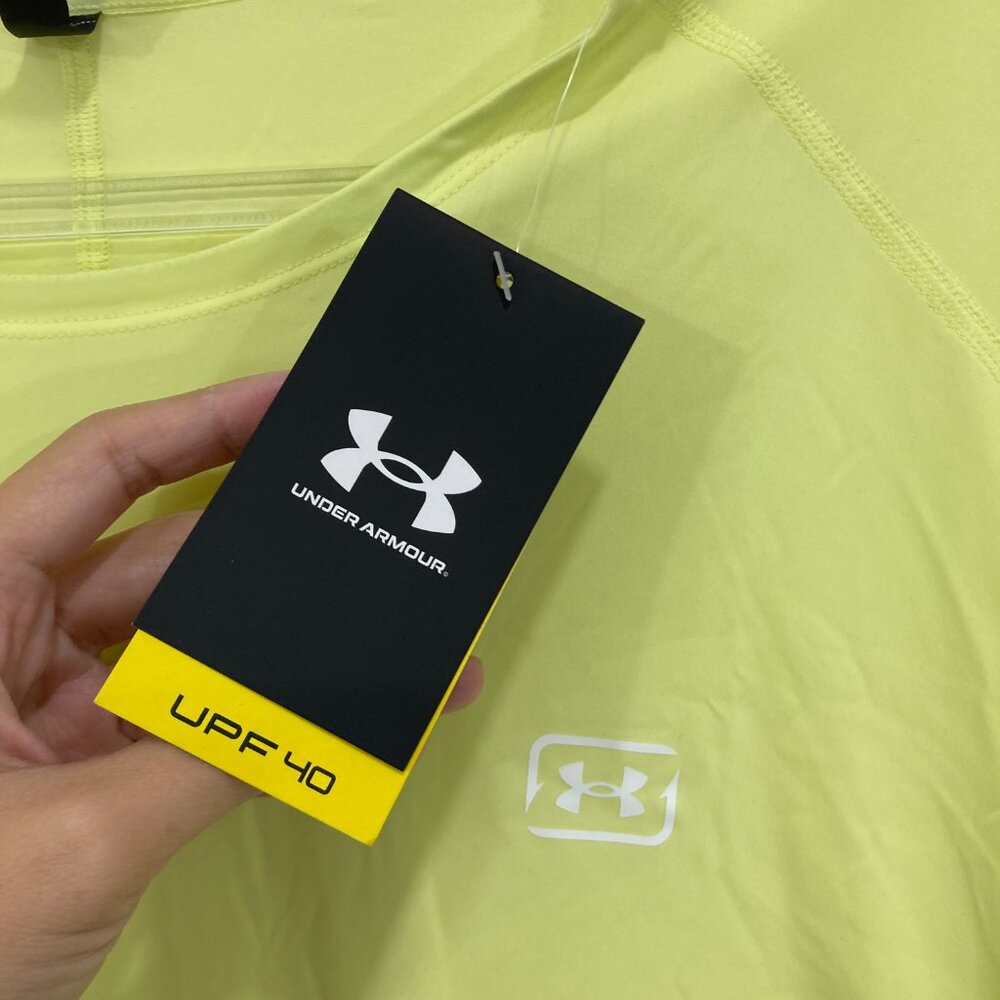 New Under Armour Mens 3XL Fish Elite Crew Long Sleeve Loose‎ Fit Lime Green - Picture 4 of 11